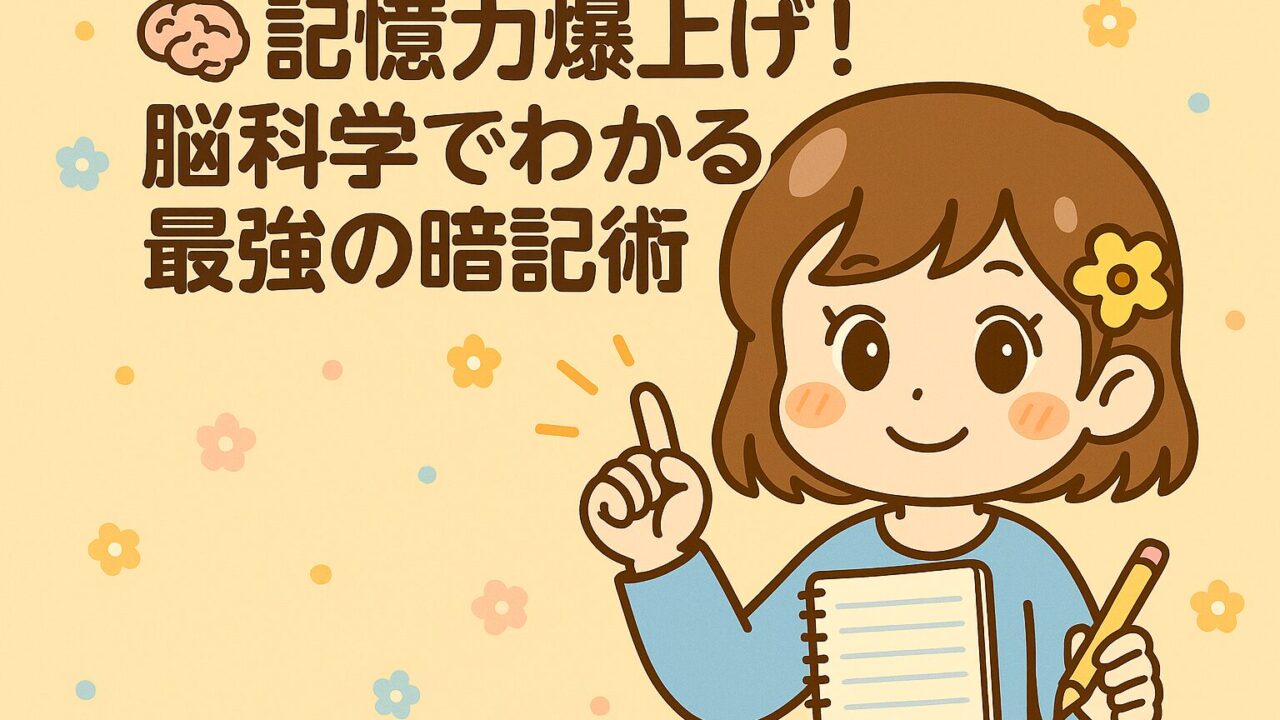 🧠 記憶力爆上げ！脳科学でわかる最強の暗記術｜もこあい先生