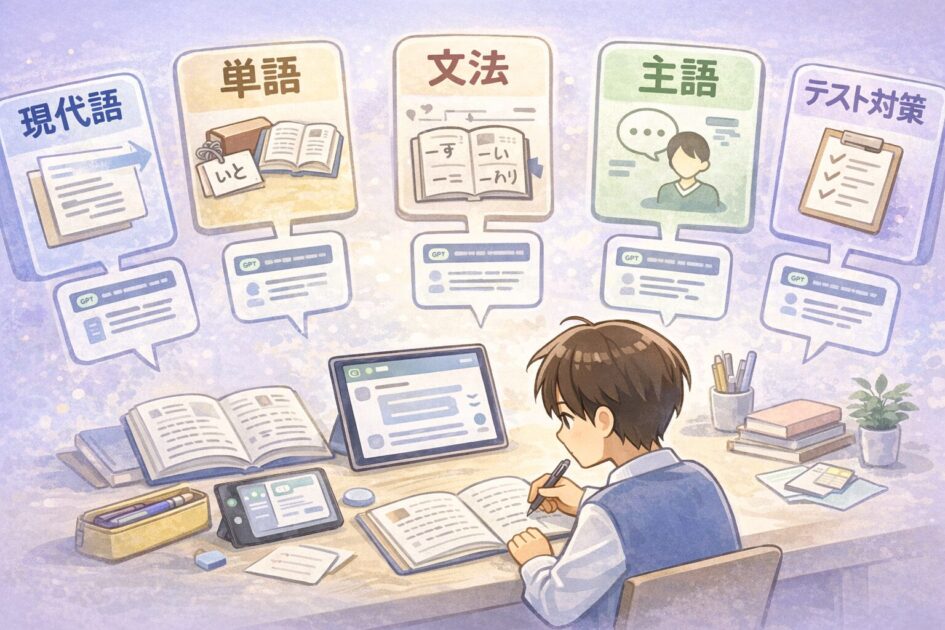 å€å
žã®çŸä»£èªèš³ãåèªç¢ºèªã«äœ¿ããChatGPTããã³ããã5ã€ã«æŽçããå³