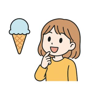 中学生向け文字式の文章題「アイス代の謎」の場面。