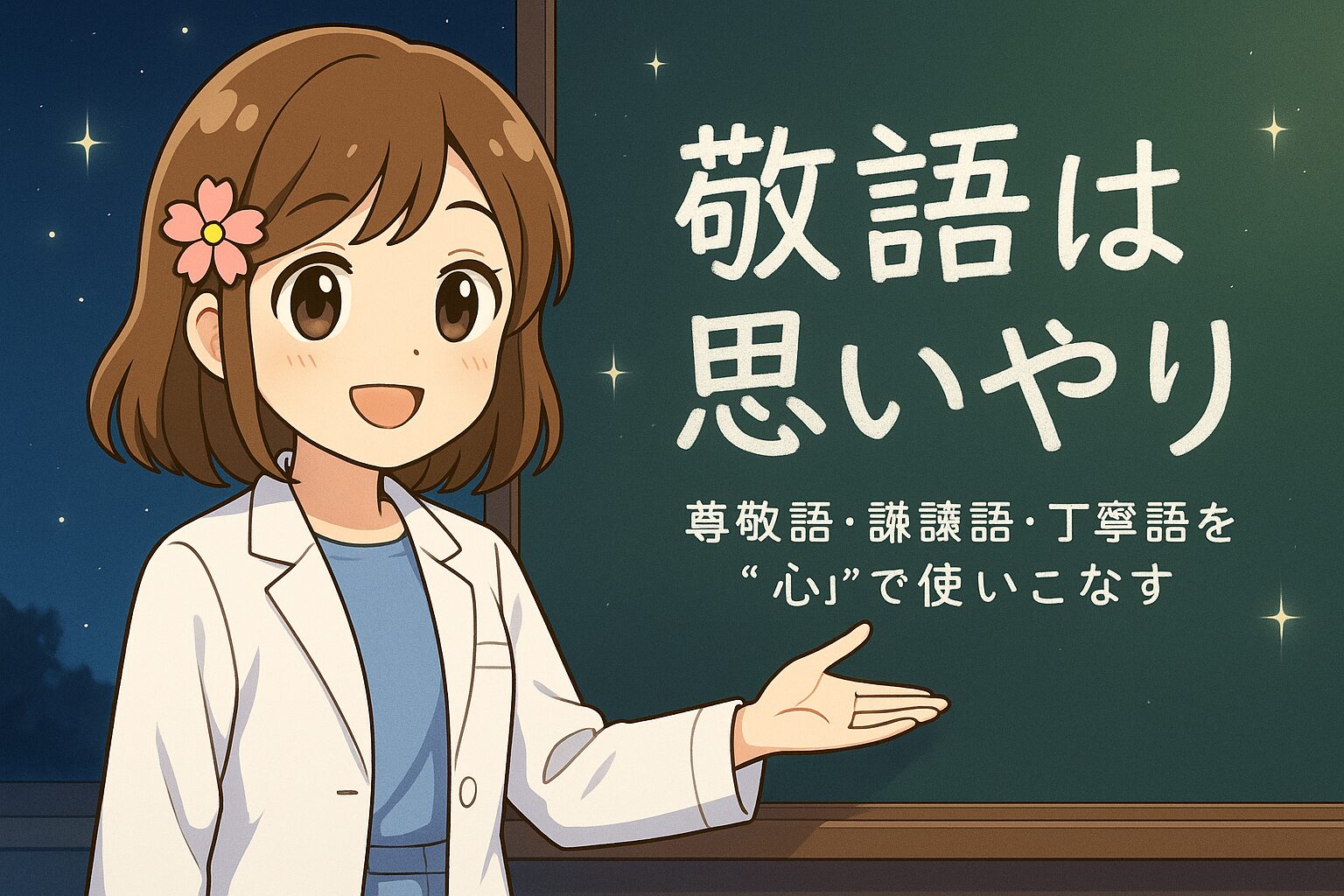 敬語の使い方を完全解説🌸尊敬語・謙譲語・丁寧語を“心”で使いこなす|もこあい先生の国語教室 - もこあい先生のAI日記