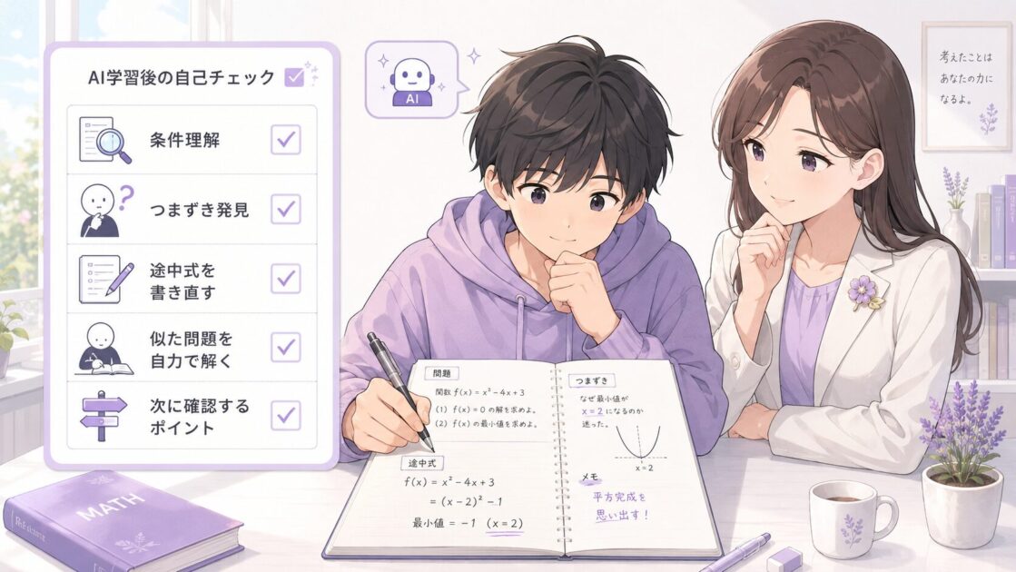 AIを使ったあとに自分で考えた度を確認するチェックリスト