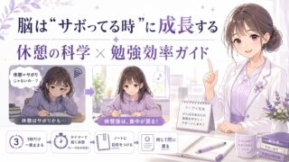 休憩を勉強に戻るための設計として考え、集中と勉強効率を整える記事のアイキャッチ