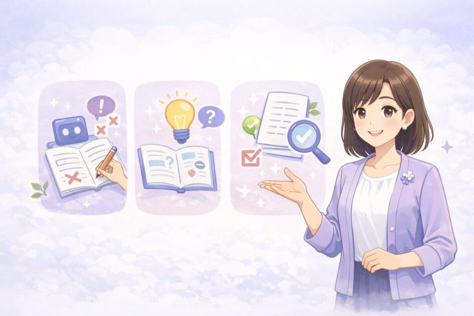 AI学習で守りたい3つの基本ルールを示した図