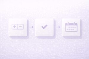 1週間でケアレスミスを減らす3手順を示すチェックリスト図