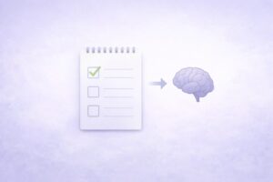 記事内で小さな想起練習を行うためのチェック図