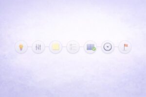 想起練習を続けるための1週間ミニ計画を示すタイムライン図