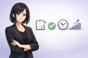 想起練習が苦手でも続ける学習設計を示す悪もこあい先生のイメージ