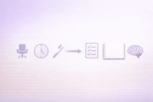 習慣の合図となるトリガーから想起練習の行動へつなぐIf-Thenの流れを示す図