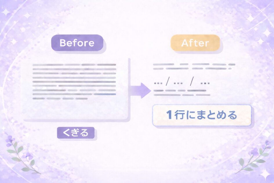 英語長文を区切りと1行要約で理解しやすくするビフォーアフター図