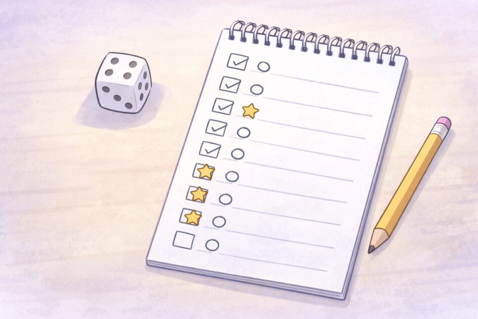 回数と当たり数だけを書けば合格になる最短記録テンプレ図