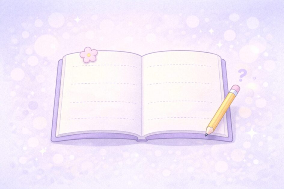 3だんメモの形を示すノートの挿絵