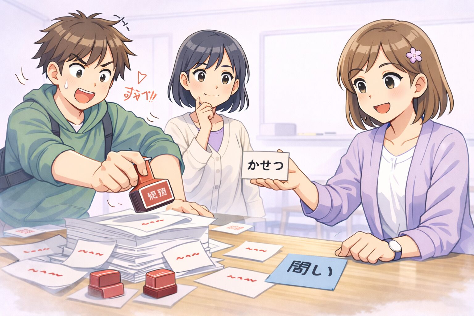 結論ありきで資料を集める危険を示す挿絵