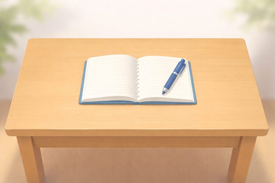 æºã®äžã«ä»æ¥ããææäžã€ã ãã眮ããç¶æ
ã瀺ãå³