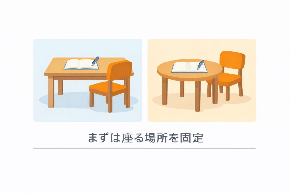 å匷ããå Žæãäžã€ã«åºå®ããäŸãæºãšããŒãã«ã§ç€ºãå³