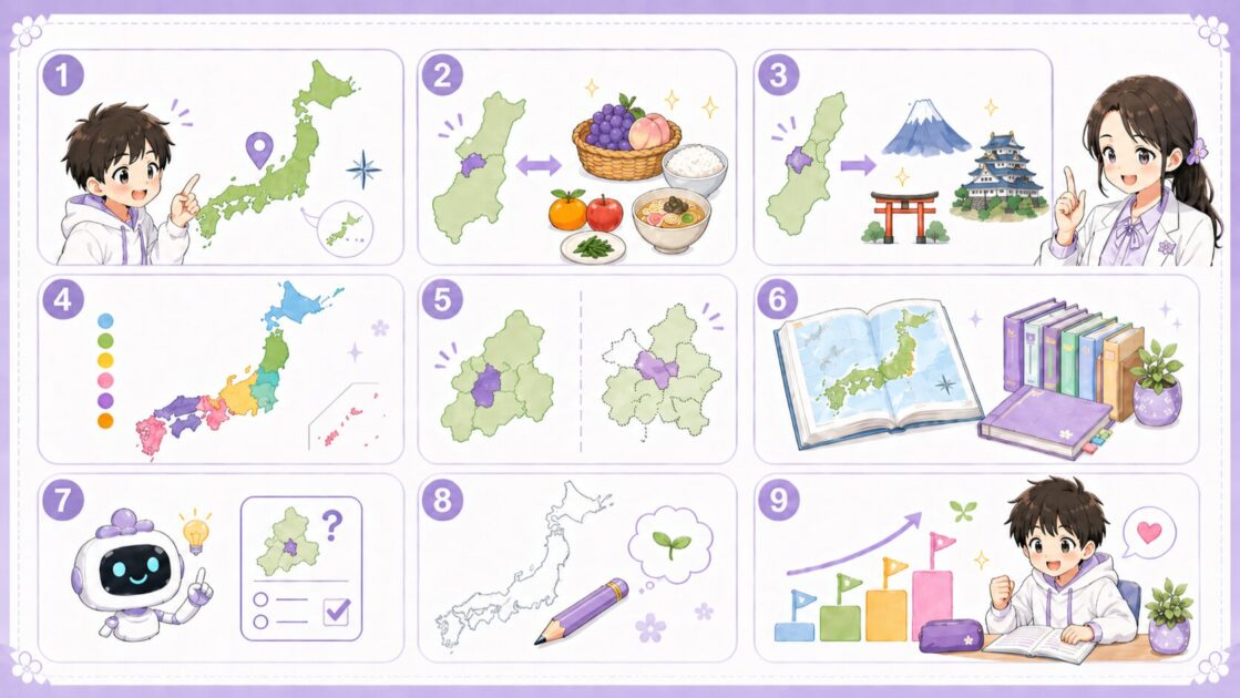 都道府県の覚え方を場所と名産と特徴や地方ごとなどで整理した保存用まとめシート