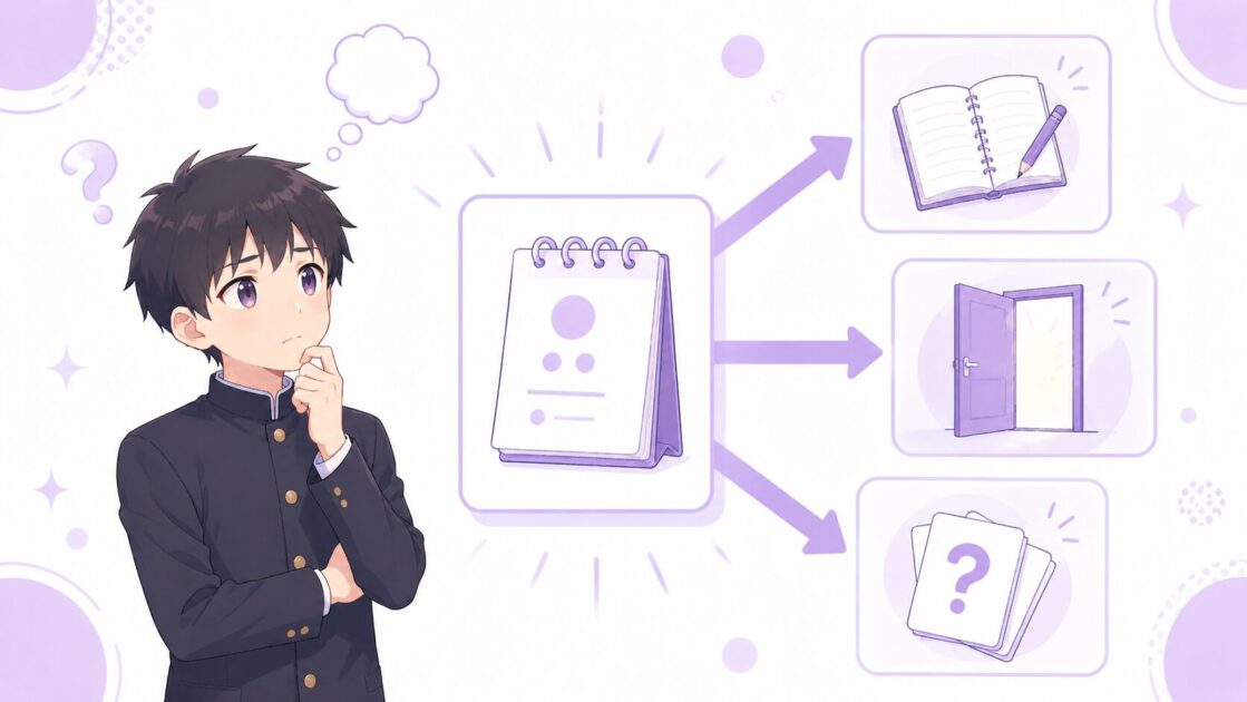語呂合わせを歴史の流れを理解したあとに数字を固定するフックとして使う図