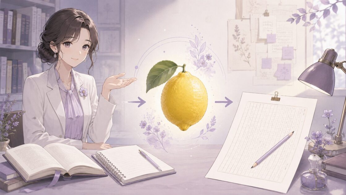 梶井基次郎『檸檬』を感想文や考察にするための流れを示す案内図