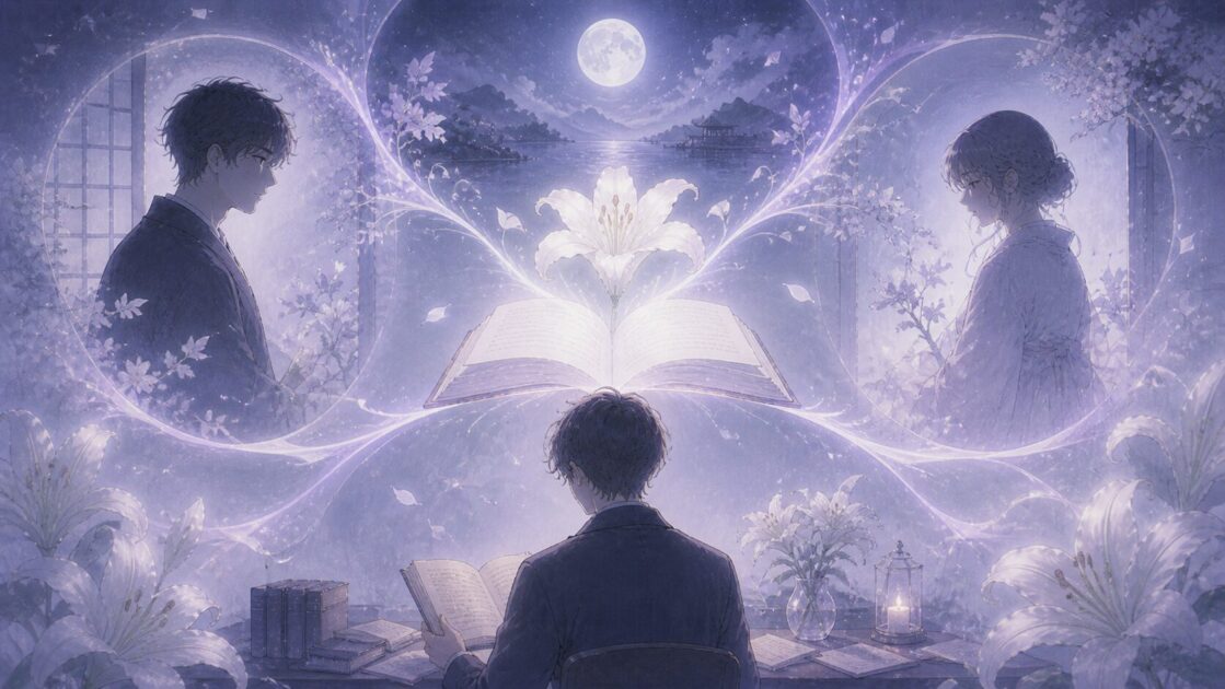 語り手と女と読者の三つの視点から夢十夜第一夜を考える図