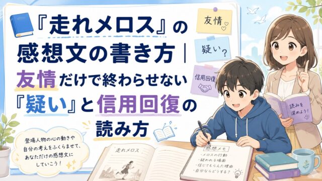 走れメロスの感想文の書き方を友情だけで終わらせず疑いと信用回復から考えるアイキャッチ画像