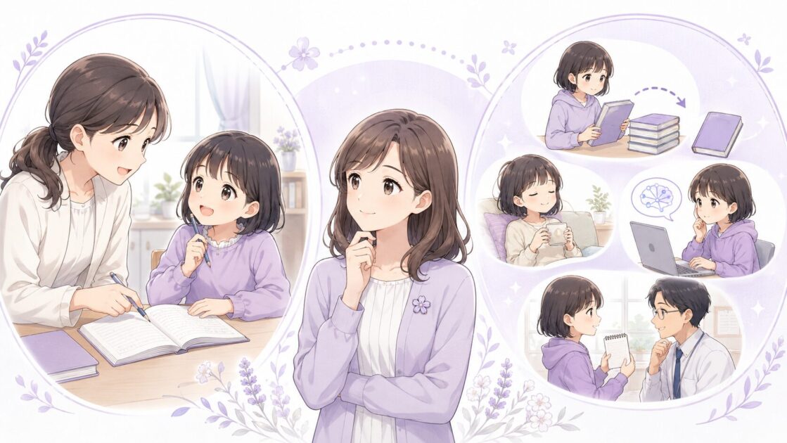 家庭教師が向きやすい子と別の方法が先に合いやすい子の違いを比較した図