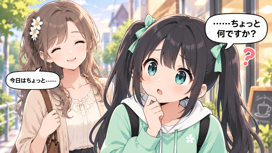 「今日はちょっと……」の意味がわからず困るもこコトネ