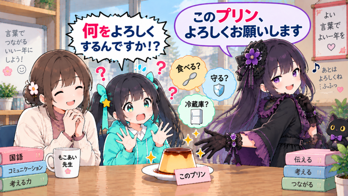 悪もこあい先生の「このプリン、よろしくお願いします」に困惑するもこコトネ